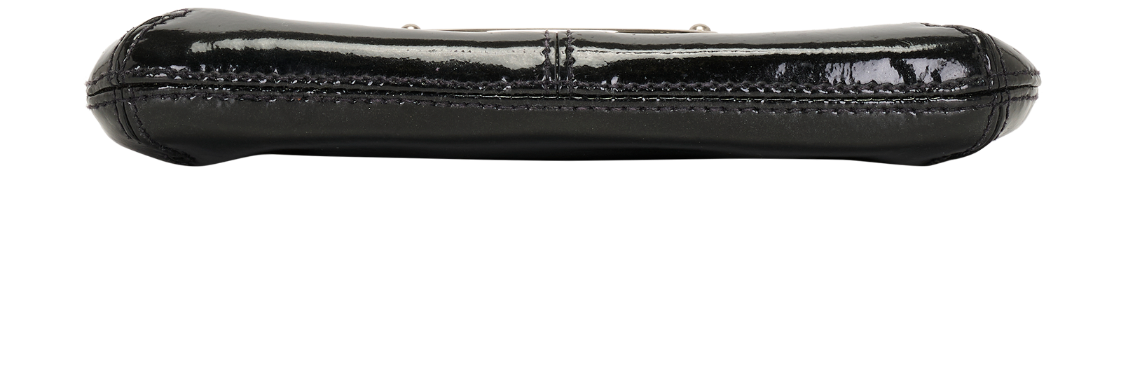 Charlie Pochette, &pound;95, Handbags, Black, Patent Leather, Top view